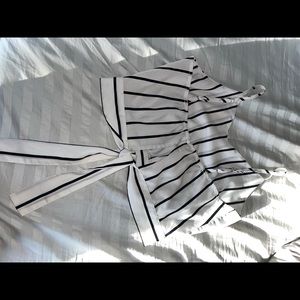 Black and white striped dress shirt